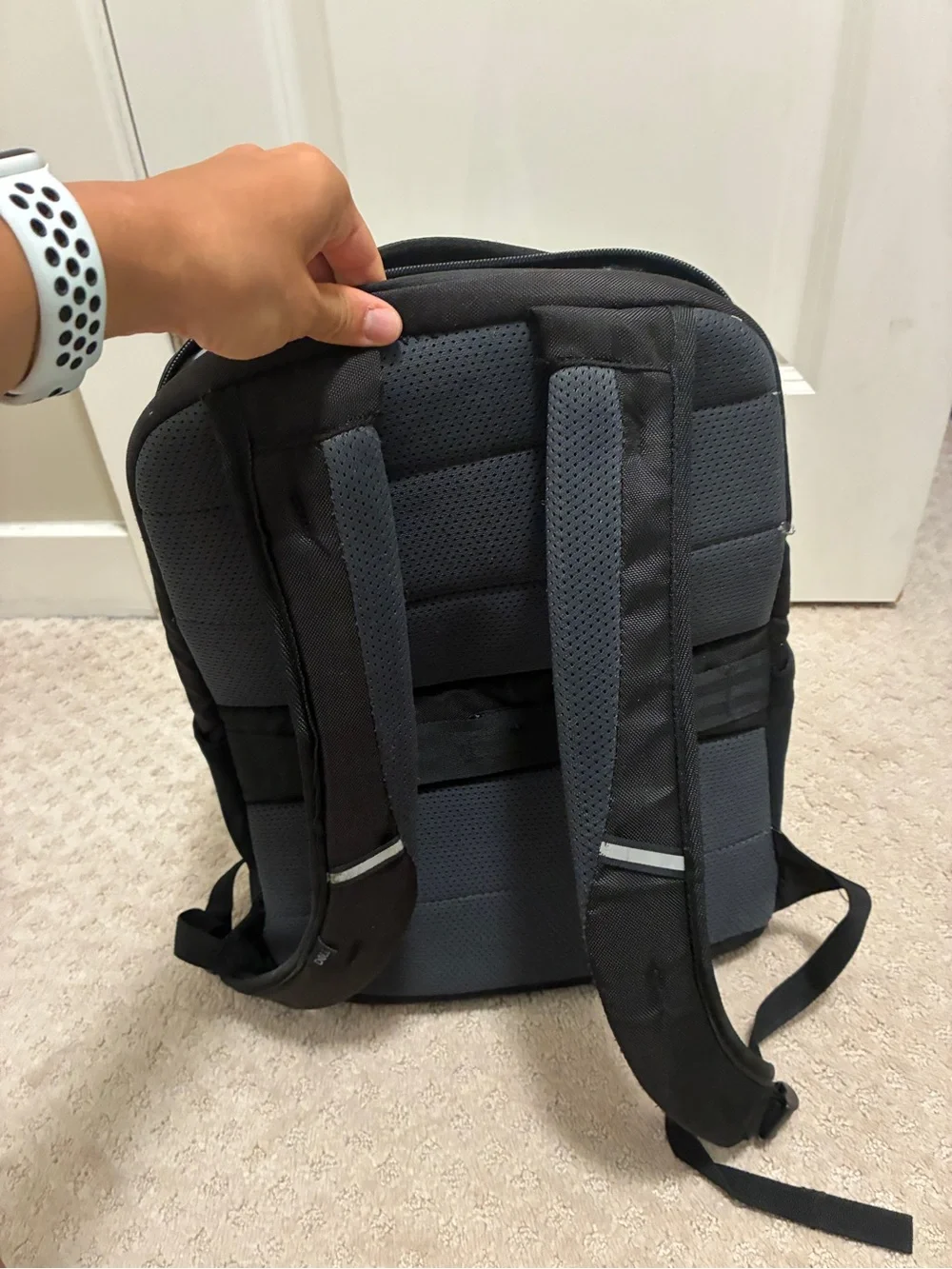 Minimalist Black Men's Backpack - Durable Everyday Bag